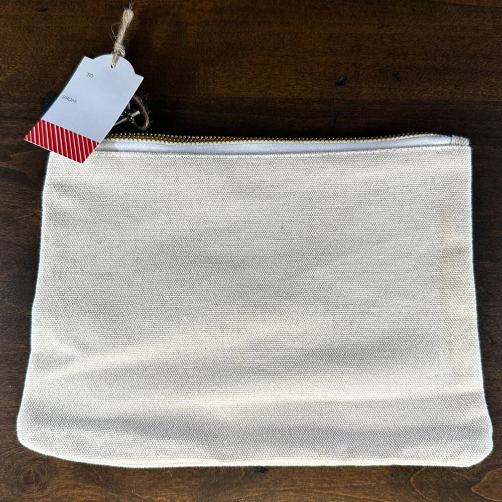 NWT - State Of Texas Makeup Bag/Zipper Pouch/Pencil Bag/Cosmetic Bag/Canvas Bag